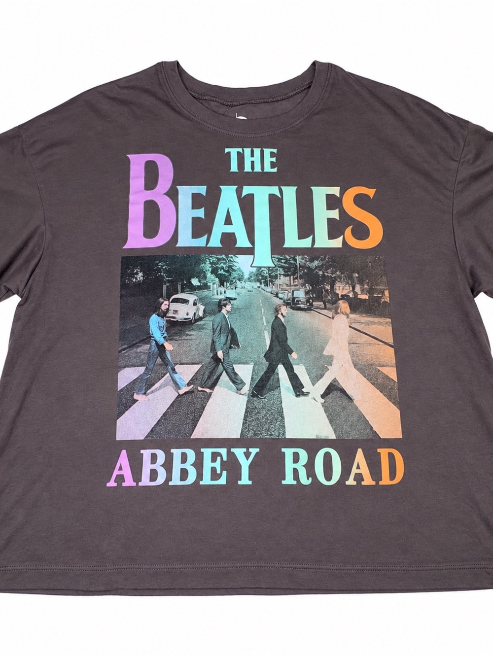 The Beatles Kids Abbey Road Graphic Tee - Black with Pastel Print